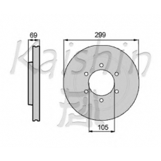 CBR042 KAISHIN Тормозной диск