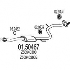 01.50467 MTS Средний глушитель выхлопных газов