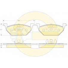 6119842 GIRLING Комплект тормозных колодок, дисковый тормоз