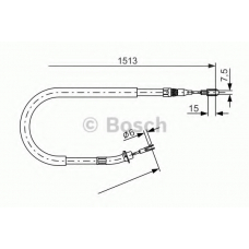 1 987 477 852 BOSCH Трос, стояночная тормозная система