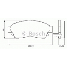 0 986 BB0 096 BOSCH Комплект тормозных колодок, дисковый тормоз