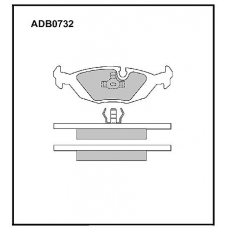 ADB0732 Allied Nippon Тормозные колодки