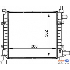 8MK 376 720-271 HELLA Радиатор, охлаждение двигателя