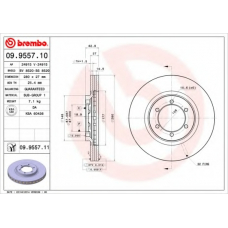 09.9557.10 BREMBO Тормозной диск