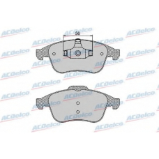 AC0581466D AC Delco Комплект тормозных колодок, дисковый тормоз