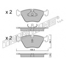 124.2 TRUSTING Комплект тормозных колодок, дисковый тормоз