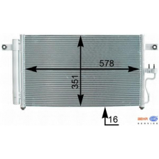 8FC 351 302-321 HELLA Конденсатор, кондиционер