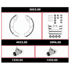 3052.00 WOKING Комплект тормозов, барабанный тормозной механизм