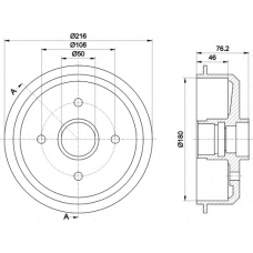 8DT 355 300-111 HELLA Тормозной барабан