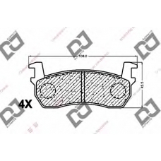 BP1450 DJ PARTS Комплект тормозных колодок, дисковый тормоз