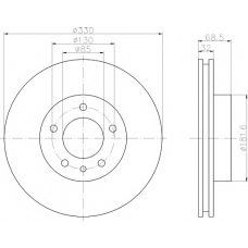 8DD 355 121-081 HELLA PAGID Тормозной диск