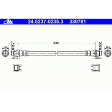 24.5237-0235.3 ATE Тормозной шланг