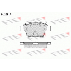 BL2521A1 FTE Комплект тормозных колодок, дисковый тормоз