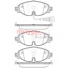 1515.01 METZGER Комплект тормозных колодок, дисковый тормоз