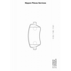 N360N87 NPS Комплект тормозных колодок, дисковый тормоз