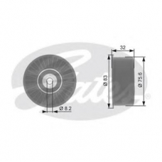 T42169 GATES Паразитный / ведущий ролик, зубчатый ремень