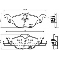 8DB 355 008-571 HELLA Комплект тормозных колодок, дисковый тормоз