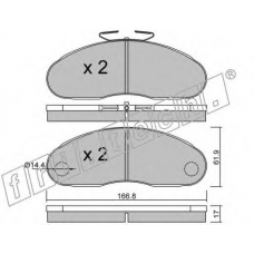 113.2 fri.tech. Комплект тормозных колодок, дисковый тормоз