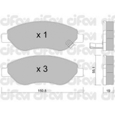 822-777-0 CIFAM Комплект тормозных колодок, дисковый тормоз