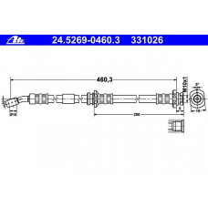 24.5269-0460.3 ATE Тормозной шланг