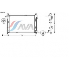 MSA2288 AVA Радиатор, охлаждение двигателя