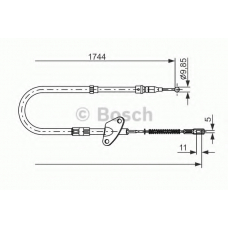 1 987 477 122 BOSCH Трос, стояночная тормозная система