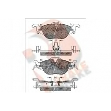 RB1249 R BRAKE Комплект тормозных колодок, дисковый тормоз