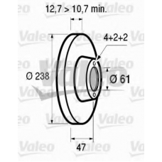 186285 VALEO Тормозной диск