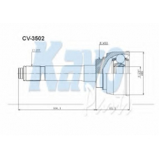 CV-3502 KAVO PARTS Шарнирный комплект, приводной вал