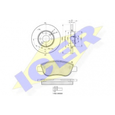 31883-7795 ICER Комплект тормозов, дисковый тормозной механизм