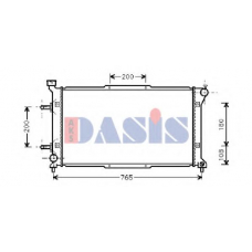 350250N AKS DASIS Радиатор, охлаждение двигателя