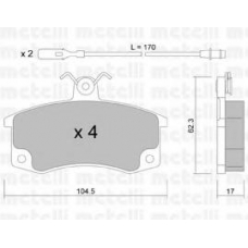 22-0062-1 METELLI Комплект тормозных колодок, дисковый тормоз