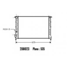 2061023 ORDONEZ Радиатор, охлаждение двигателя