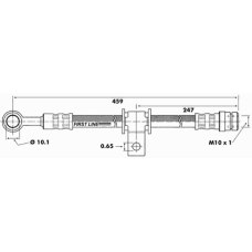 FBH6187 FIRST LINE Тормозной шланг