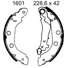 01601 BSF Комплект тормозных колодок