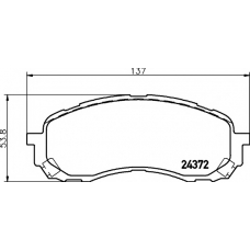 8DB 355 012-451 HELLA PAGID Комплект тормозных колодок, дисковый тормоз