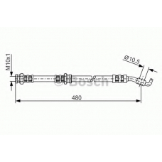 1 987 476 970 BOSCH Тормозной шланг