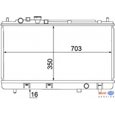 8MK 376 769-621 HELLA Радиатор, охлаждение двигателя