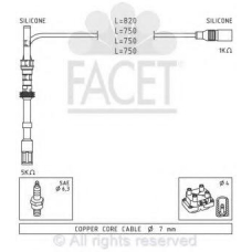 4.9489 FACET Комплект проводов зажигания