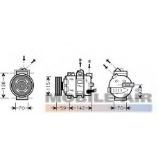0300K270 VAN WEZEL Компрессор, кондиционер