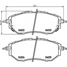 8DB 355 012-031 HELLA Комплект тормозных колодок, дисковый тормоз