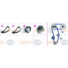 8MP 376 817-891 HELLA Водяной насос + комплект зубчатого ремня