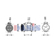 851008N AKS DASIS Компрессор, кондиционер