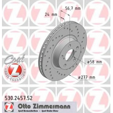 530.2457.52 ZIMMERMANN Тормозной диск