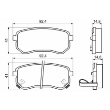 0 986 494 145 BOSCH Комплект тормозных колодок, дисковый тормоз