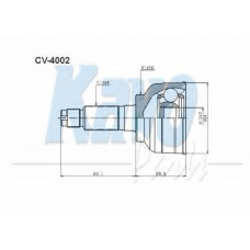 CV-4002 KAVO PARTS Шарнирный комплект, приводной вал