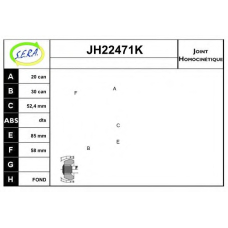 JH22471K SERA Шарнирный комплект, приводной вал