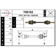 T98162 EAI Приводной вал