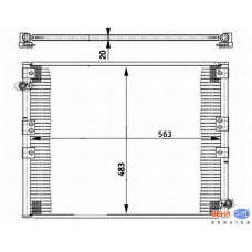 8FC 351 302-171 HELLA Конденсатор, кондиционер