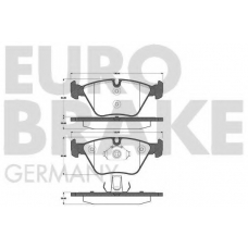 5502221528 EUROBRAKE Комплект тормозных колодок, дисковый тормоз